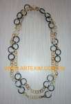 Buffalo Horn Neck lace,  Buffalo Horn Jewelry,  MOP necklace