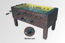 manual coin operated soccer table