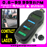 2in1 Digital Laser Photo Contact Tachometer ft & m/ min