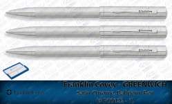 FranklinCovey- GREENWICH Satin Chrome FC0022-1 BP Metal Pen Souvenir / Gift and Promotion