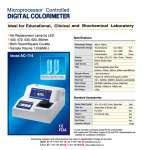 Optima Microprocessor Controlled Digital colorimeter