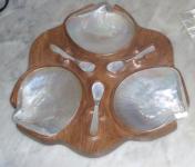 MOP shell tableware art crafts wood