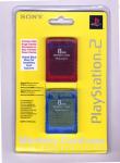 ps2 8m color twin version/sony_double_pack memory card(red/blue)