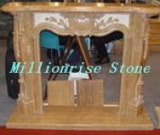 Imperial Wood Vein MARBLE FIREPLACE