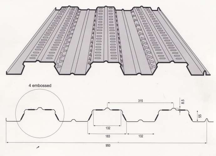 STEEL FLOORDECK TYPE 1000