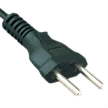 Brazil 2 pin power plug| Brazil UC Standard 2 Pins Plug| Two pins plug| power cord with Brazil Standard| UK power cord