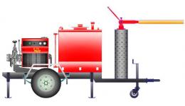 Trailer Foam Tank with ZIEGLER Portable Fire Pump 500 GPM