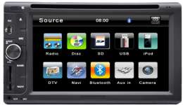 Double din Car DVD with FM/ AM/ RDS/ USB/ SD/ MMC/ iPod/ Blueooth/ DVB-T/ ISDB/ ATSC/ TMC/ Dual zone/ GPS/ Steering wheel control