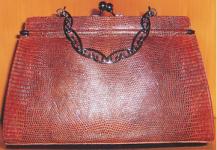 Lizard leather bag,  code RWG 047