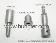 diesel fuel injection nozzle, plunger pump and delivery valve