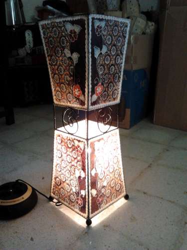 kap lampu kulit batik 3