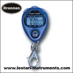 Metallic Blue Stopwatch,  Compass and Thermometer