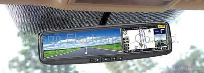 4.3 inch Rear-View Mirror GPS Touch Screeen built-in GPS + Bluetooth