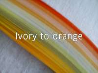 Quilling paper ivory to orange