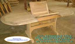 EXTENSION TEAK GARDEN TABLE