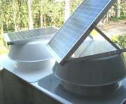 New type of solar attic fan