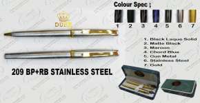DUKE 209RB+ BP SET Stainless Steel Metal Pen Corporate Merchandise / Souvenir / Promotion