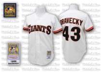 San Francisco Giants # 43 Darvecky White Throwback Jersey
