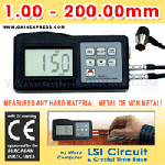 Digital Ultrasonic Thickness Gauge Meter 1.0 - 200mm