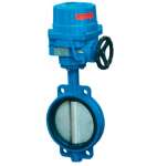 Butt-clamped electric rubber-lined butterfly valve