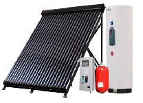 split solar water heater with one coil