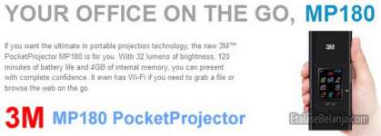 3M MP180 Pocket Projector - Proyektor Saku - Mini Projector