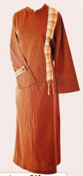 Gamis Muslimah Kotak-kotak Orange Attaqi 618