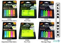 Stick' N Clear Notes Invisible / Semi Transparent Self-stick Notes - Fax Notes ,  Message Flags and Imprinted Film Index