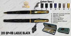 DUKE 209RB_ BP Black Laque SET Metal Pen Promosi / Hadiah / Souvenir