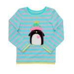 CARTER' S - PENGUIN EMBROIDERED LS SHIRT