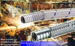 steel Braided Flexible Conduit Systems protect cables from damage by welding spark