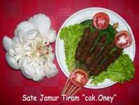 Sate Jamur Tiram cak Oney Yogjakarta