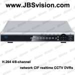 H.264 4/ 8channel network CIF realtime CCTV Digital video recorder,  support network center management system ( CMS software) ,  support mobile phone remote surveillance,  PTZ,  USB mouse,  USB backup and upgrade,  SATA HDD,  email alarm,  VGA