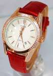 TAG HEUER CARRERA Leather Strap ( RED) For Ladies