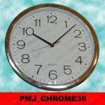 PMJ_ CHROME36 K Wall Clock / Jam Dinding - DISTRIBUTOR JAM SOUVENIR / PROMOSI