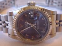 Rolex 18Kt SS Silver Dial Diamond Hour markers TickWatches.com