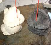 Bali Cast Stone Incense Holder - Frog Statue
