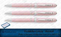 ( FranklinCovey ) " Authorised Distributor for Indonesia " FranklinCovey- Bristol Pink Chrome FC0052-3 BP Metal Pen