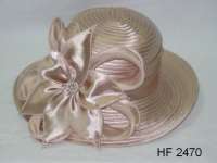 Satin strip hat HF2470 - TAUPE