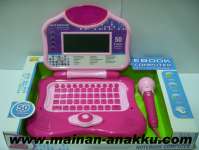 Laptop Mainan 50 Fungsi Bahasa Indonesia Inggris + Microphone