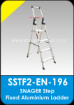 ( Model : SSTF2-EN-196) Snager Step Fixed Aluminium Ladder / Tangga Kerja Aluminium Lipat Pijakan Kokoh