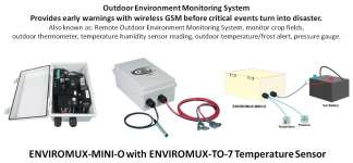 OUTDOOR ENVIROMUX-MINI-O with ENVIROMUX-TO-7 Temperature Sensor