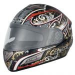 826-2 black red ECE motorcycle helmet