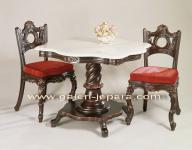 Indoor furniture carving chair and table with marble top