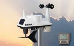WIRELESS WEATHER STATION DAVIS VANTAGE VUE 6250 ( Anemometer Wind Direction Barometer Temperature Rain Collector)