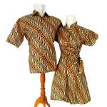 Dress Batik Sarimbit Parang Juwita Orange