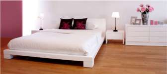 tempat tidur minimalis putih c1