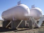 Ammonia gas tank installation