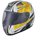 820-1 White-yellow Motorcycle Helmet