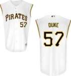 Pittsburgh Pirates # 57 Duke White Jersey